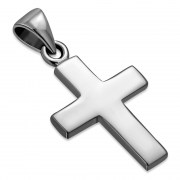Medium Thick Sterling Silver Cross Pendant, pn6